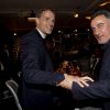 Thomas Tuchel et Christophe Galtier lors de la soirée de la 28ème cérémonie des trophées UNFP (Union nationale des footballeurs professionnels) au Pavillon d'Armenonville à Paris, France, le 19 mai 2019.