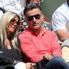 Christophe Galtier et sa femme - People dans les tribunes lors du tournoi de tennis de Roland Garros à Paris le 30 mai 2015.