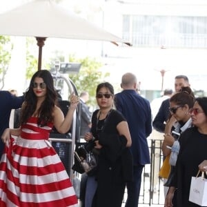 Aishwarya Rai à l'hôtel Martinez lors du 72ème Festival International du Film de Cannes, le 19 mai 2019.