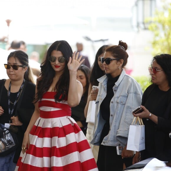 Aishwarya Rai à l'hôtel Martinez lors du 72ème Festival International du Film de Cannes, le 19 mai 2019.