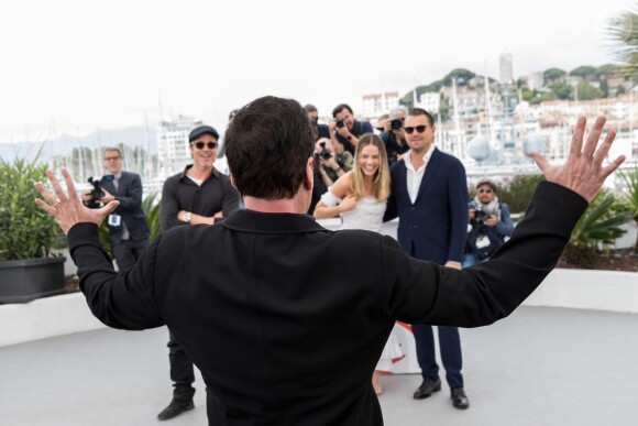 Brad Pitt, Quentin Tarantino, Margot Robbie, Leonardo Dicaprio au photocall du film Once upon a time in Hollywood lors du 72ème Festival International du film de Cannes. Le 22 mai 2019 © Jacovides-Moreau / Bestimage