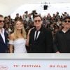 Leonardo DiCaprio, Margot Robbie, Quentin Tarantino, Brad Pitt - Photocall du film "Once upon a time in Hollywood" lors du 72ème festival du film de Cannes le 22 mai 2019. © Jacovides-Moreau/Bestimage