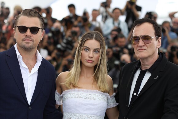 Brad Pitt, Margot Robbie, Quentin Tarantino - Photocall du film "Once upon a time in Hollywood" lors du 72ème festival du film de Cannes le 22 mai 2019. © Jacovides-Moreau/Bestimage