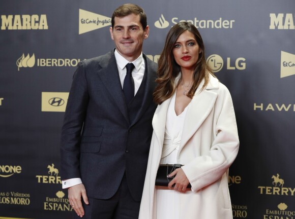 Iker Casillas et sa femme Sara Carbonero - 80ème anniversaire du journal "Marca" à Madrid. Le 13 décembre 2018.