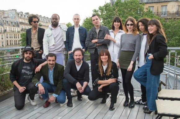 Exclusif - Juliette Armanet et les membres du jury: Gaspard Augé, Thomas Baumgartner, Boris Bergman, Régina Demina, Sophie Hocini, Simon Johannin, Carole de Maigret, Léonie Pernet, Kiddy Smile, Georgina Tacou, John Jefferson Selve lors de la remise du "Prix de la Brasserie Barbès 2019" décerné à Fred Rister pour son livre "Faire Danser Les Gens". Paris, le 22 mai 2019.