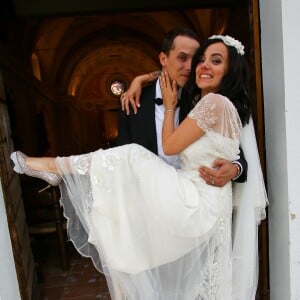Exclusif - Mariage religieux en l'église de Villanova d' Alizée et Grégoire Lyonnet - Villanova le 18 juin 2016 © Olivier Huitel - Olivier Sanchez / Bestimage