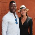Ariane Brodier et son compagnon Fulgence Ouedraogo au village lors des internationaux de tennis de Roland Garros à Paris le 5 juin 2017. © Cyril Moreau / Dominique Jacovides / Bestimage