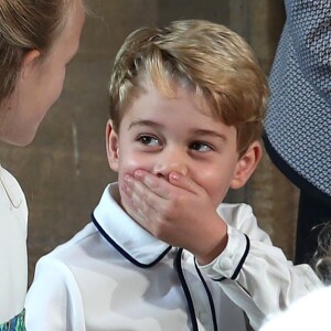 La princesse Charlotte de Cambridge, Savannah Philips, le prince George de Cambridge - Cérémonie de mariage de la princesse Eugenie d'York et Jack Brooksbank en la chapelle Saint-George au château de Windsor le 12 octobre 2018.