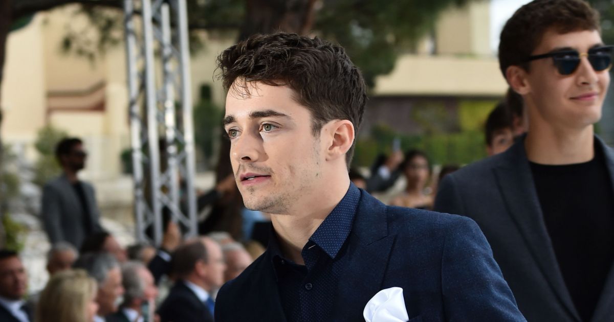 Charles Leclerc, le pilote de l'écurie Ferrari, lors de la soirée Amber