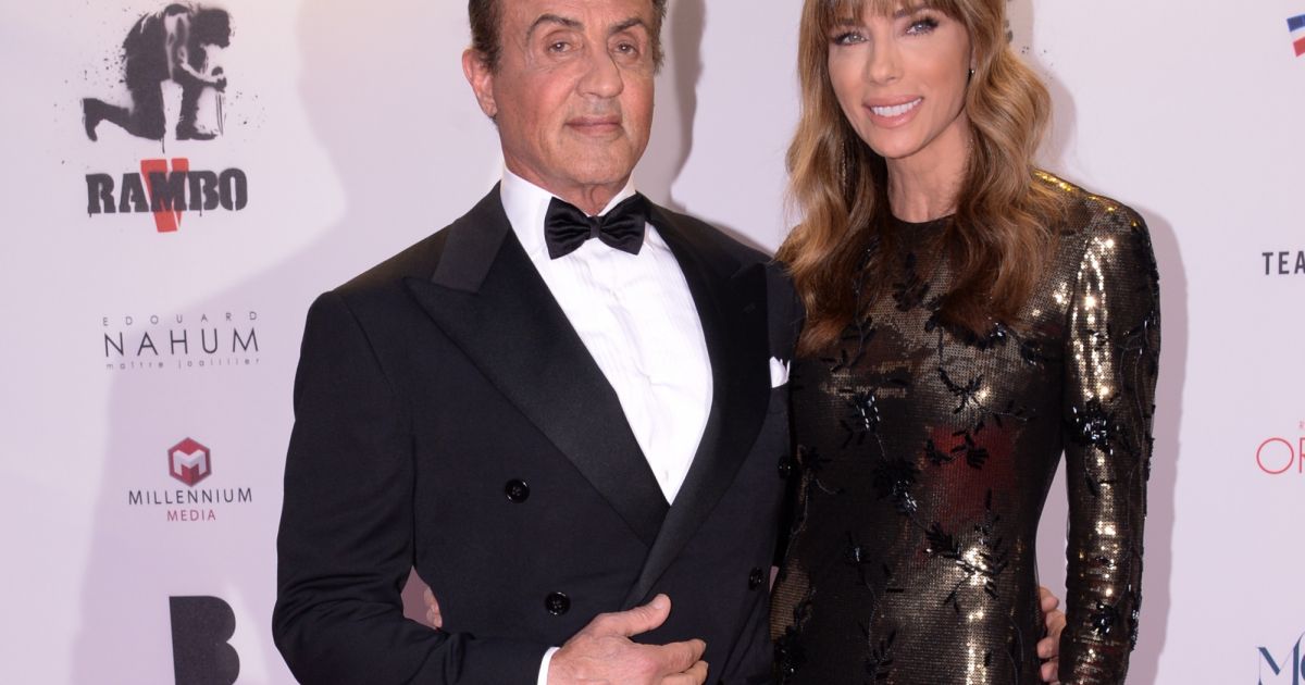 Sylvester Stallone avec sa femme Jennifer Flavin lors du dîner