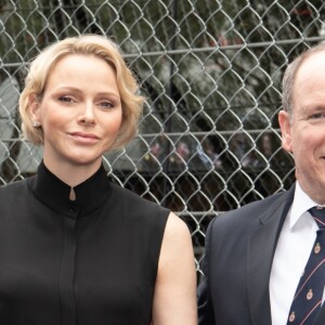 Le prince Carl Philip de Suède avec la princesse Charlène et le prince Albert II de Monaco lors de l'hommage rendu à Niki Lauda (décédé le 20 mai 2019) avant le départ du Grand Prix de Formule 1 de Monaco, le 26 mai 2019. David Nivière/Pool/Bestimage