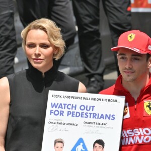 Jean Todt, la princesse Charlene de Monaco, Charles Leclerc et le prince Albert II de Monaco - People lors du 77 ème Grand Prix de Formule 1 de Monaco le 26 Mai 2019. © Bruno Bebert / Bestimage