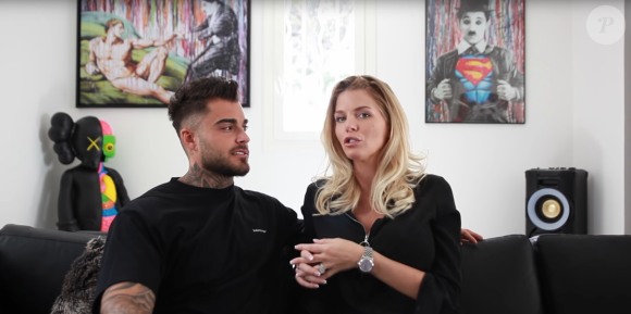 Jessica Thivenin et son mari Thibault Kuro font des confidences sur la grossesse de la jeune femme dans une vidéo postée sur le compte YouTube Monsieur Kuro. Mai 2019.