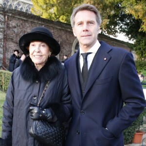 Le prince Emmanuel Philibert de Savoie et Maria Pia de Savoie - Obsèques du comte de Paris en la chapelle Royale Saint-Louis à Dreux, France, le 2 février 2019. © Alain Guizard/Bestimage  Funeral of the Count of Paris in the Chapel Royale Saint-Louis in Dreux, France, on February 2, 2019.02/02/2019 - Dreux