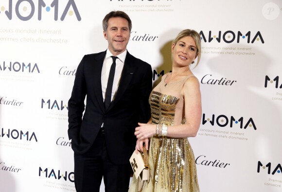 Le prince Emmanuel-Philibert de Savoie et Hofit Golan lors du lancement du 1er concours international de femmes chefs d'orchestre, MAWOMA, à l'hôtel Intercontinental Paris Le Grand, à Paris le 24 janvier 2019 © Dominique Jacovides / Bestimage