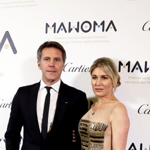 Le prince Emmanuel-Philibert de Savoie et Hofit Golan lors du lancement du 1er concours international de femmes chefs d'orchestre, MAWOMA, à l'hôtel Intercontinental Paris Le Grand, à Paris le 24 janvier 2019 © Dominique Jacovides / Bestimage
