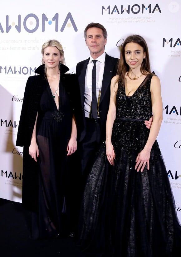 Mélanie Laurent, le prince Emmanuel-Philibert de Savoie et Clémence Guerrand au lancement du 1er concours international de femmes chefs d'orchestre, MAWOMA, à l'hôtel Intercontinental Paris Le Grand, à Paris le 24 janvier 2019 © Dominique Jacovides / Bestimage