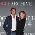 Le prince Emmanuel-Philibert de Savoie et sa femme Clotilde Courau lors de la soirée "Vogue 50 Archive" à Milan le 21 septembre 2014