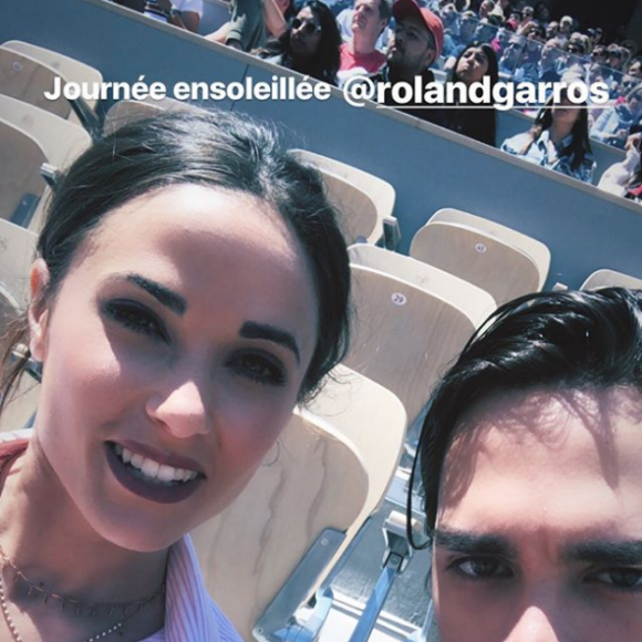 Alain-Fabien Delon et Capucine Anav à Roland-Garros, le 28 mai 2019.