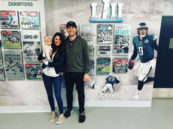 Nick Foles (quarterback des Jacksonville Jaguars en NFL) et sa femme Tori (photo Instagram) ont perdu un petit garçon suite à une fausse couche de Tori en mai 2019. Photo Instagram 20 avril 2018.