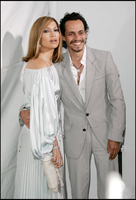 Jennifer Lopez et son ex mari March Anthony le 29 avril 2005.