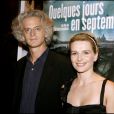  Juliette Binoche et Santiago Amigorena à la première du film "Quelques jours en septembre" à Paris, le 4 septembre 2006.  
