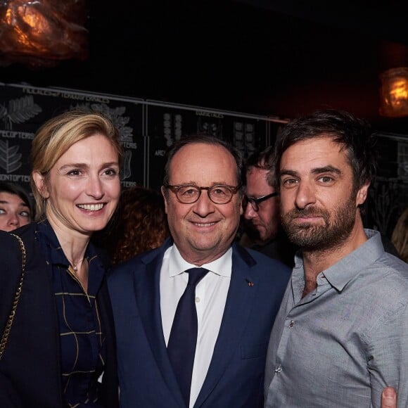 Julie Gayet, François Hollande et Gregory Montel - After-party de la saison 3 de la série "10 pour cent" au Montana à Paris le 25 Avril 2018 © Damien Boisson-Berçu via Bestimage