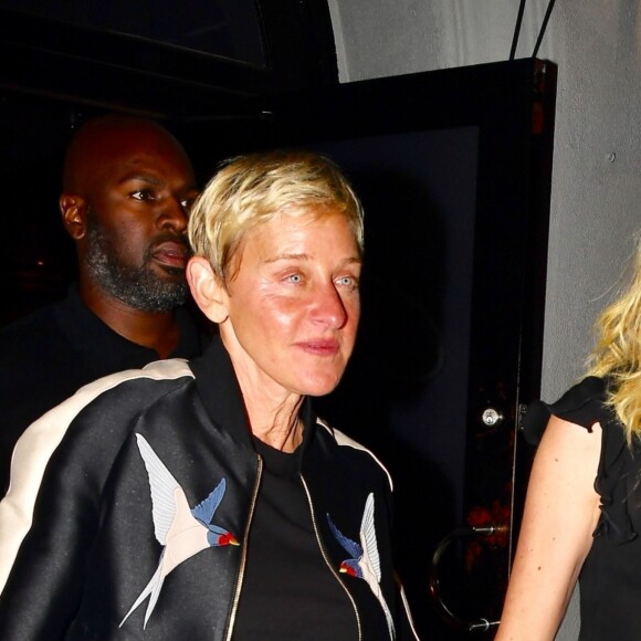 Ellen DeGeneres et sa femme Portia de Rossi sont allées dîner au restaurant Craig's à Hollywood, le 2 août 2018.
