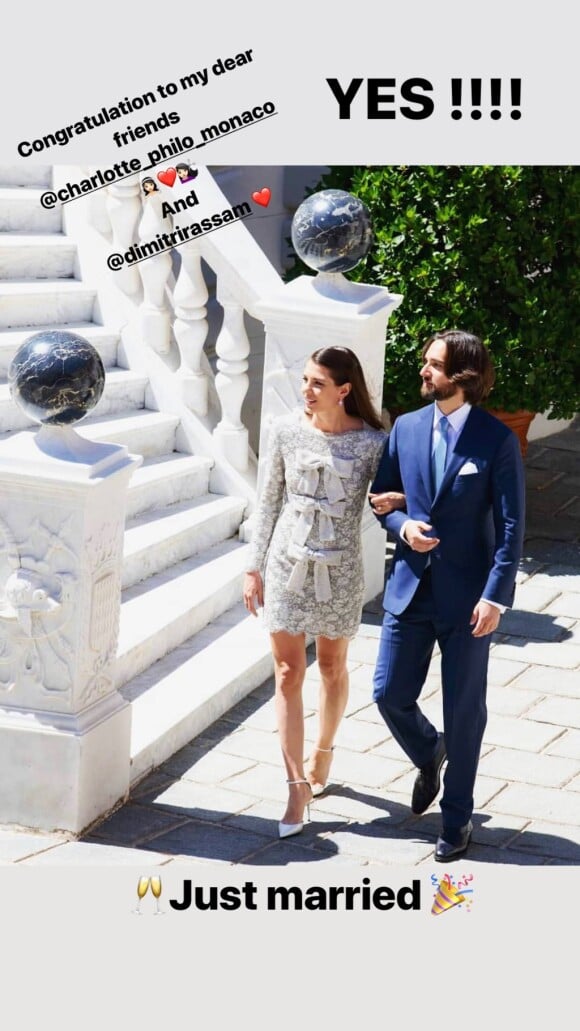 C'est John Nollet qui a coiffé Charlotte Casiraghi pour son mariage avec Dimitri Rassam le 1er juin 2019 à Monaco.