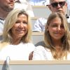 Natty Belmondo et sa fille Stella Belmondo dans les tribunes lors des internationaux de tennis de Roland Garros à Paris, France, le 3 juin 2019. © Jacovides-Moreau/Bestimage