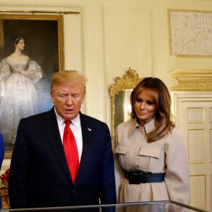Donald Trump et sa femme, Theresa May et son mari Philip May - Le président des Etats-Unis reçus par la première ministre britannique au 10 Downing Street à Londres. Le 4 juin 2019