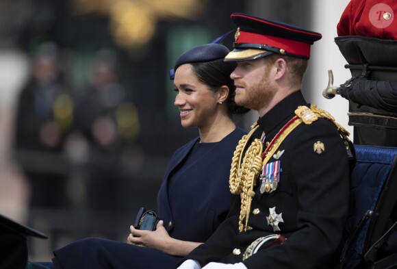 Le prince Harry et Meghan Markle, duchesse de Sussex, lors de la parade Trooping the Colour à Londres, le 8 juin 2019.