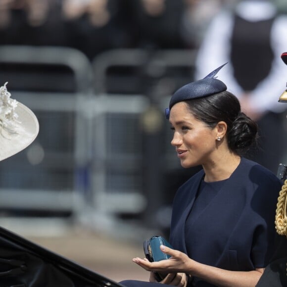 Le prince Harry et Meghan Markle, duchesse de Sussex, lors de la parade Trooping the Colour à Londres, le 8 juin 2019.