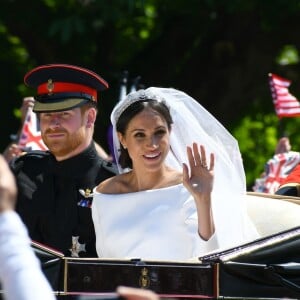 Le prince Harry et Meghan Markle, duchesse de Sussex, le jour de leur mariage à Windsor, le 19 mai 2018.