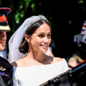 Le prince Harry et Meghan Markle, duchesse de Sussex, le jour de leur mariage à Windsor, le 19 mai 2018.