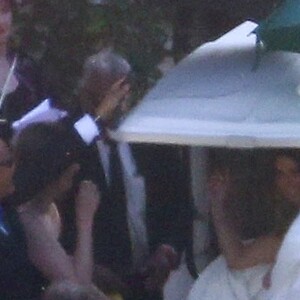 Arrivée de Katherine Schwarzenegger et C. Pratt à leur mariage au Ranch de San Ysidro à Montecito au États-Unis, 8 juin 2019