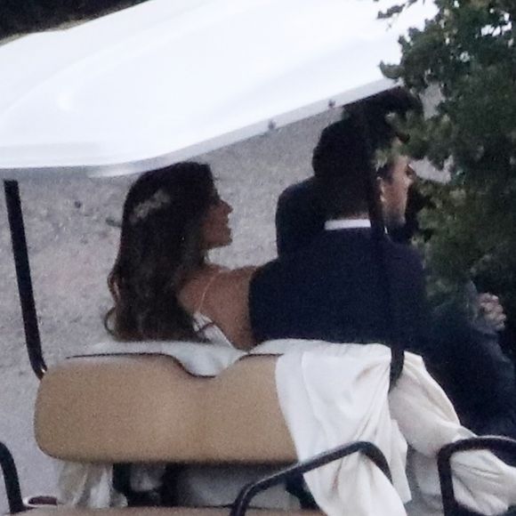Arrivée de Katherine Schwarzenegger et Chris Pratt à leur mariage au Ranch de San Ysidro à Montecito au États-Unis, 8 juin 2019
