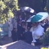 Arrivée de Katherine Schwarzenegger et Chris Pratt à leur mariage au Ranch de San Ysidro à Montecito, le 8 juin 2019