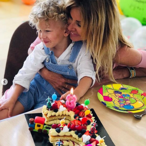 Ingrid Chauvin et son mari Thierry Peythieu célèbrent le troisième anniversaire de leur fils Tom lundi 10 juin 2019.