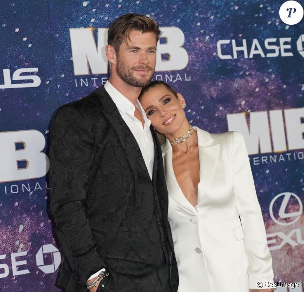 Chris Hemsworth et sa femme Elsa Pataky à la première mondiale du film "Men In Black International" au cinéma AMC Loews Lincoln Square 13 à New York City, New York, Etats-Unis, le 11 juin 2019.