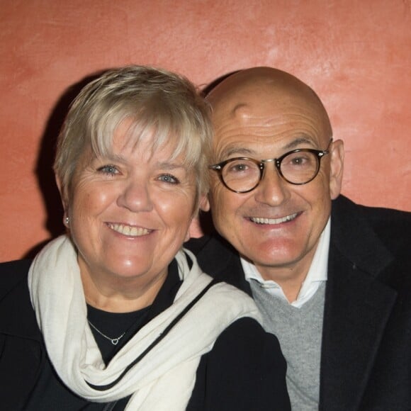 Mimie Mathy et son mari Benoist Gérard lors de la représentation du spectacle "Alex Lutz" à l'Olympia à Paris, le 8 février 2018. © Guirec Coadic/Bestimage