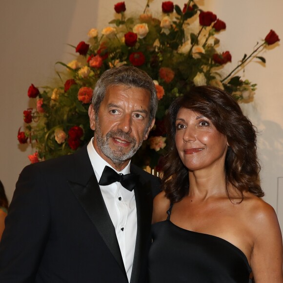 Michel Cymes et sa femme Nathalie - Arrivées des people à la 70ème édition du gala de la Croix Rouge monegasque à Monaco le 27 juillet 2018. © Dominique Jacovides/Bestimage