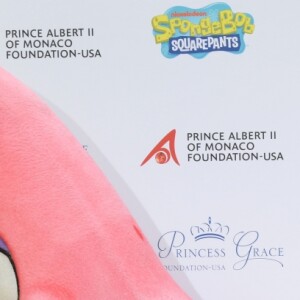 Le prince héréditaire Jacques et la princesse Gabriella de Monaco accompagnaient leur père le prince Albert de Monaco pour fêter le 20e anniversaire de Bob l'éponge, venu avec son ami Patrick l'étoile de mer, à l'occasion du 59e Festival de télévision de Monte-Carlo au Grimaldi Forum à Monaco le 16 juin 2019. © Bruno Bebert / Bestimage