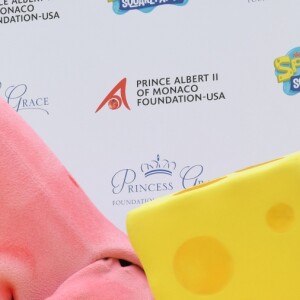 Le prince héréditaire Jacques et la princesse Gabriella de Monaco accompagnaient leur père le prince Albert de Monaco pour fêter le 20e anniversaire de Bob l'éponge, venu avec son ami Patrick l'étoile de mer, à l'occasion du 59e Festival de télévision de Monte-Carlo au Grimaldi Forum à Monaco le 16 juin 2019. © Bruno Bebert / Bestimage