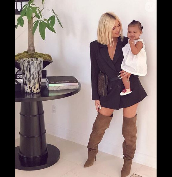 Khloé Kardashian et sa fille True. 2019.