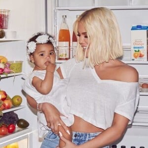 Khloé Kardashian et sa fille True. Mai 2019.