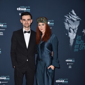 Pavlo Ostrikov (Golden Dziga 2018 du Meilleur Court Métrage pour "Vipusk'97") et Audrey Fleurot - Photocall du 9ème dîner de gala des Nuits En Or 2019 à l'Unesco à Paris, le 17 juin 2019. © Giancarlo Gorassini/Bestimage