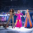 Emma Bunton, Mel B (Melanie Brown), Melanie C (Melanie Chisholm), Geri Horner (Geri Halliwell) - Les Spice Girls en concert dans le cadre de leur tournée Spice World au stade de Wembley à Londres, Royaume Uni, le 13 juin 2019.