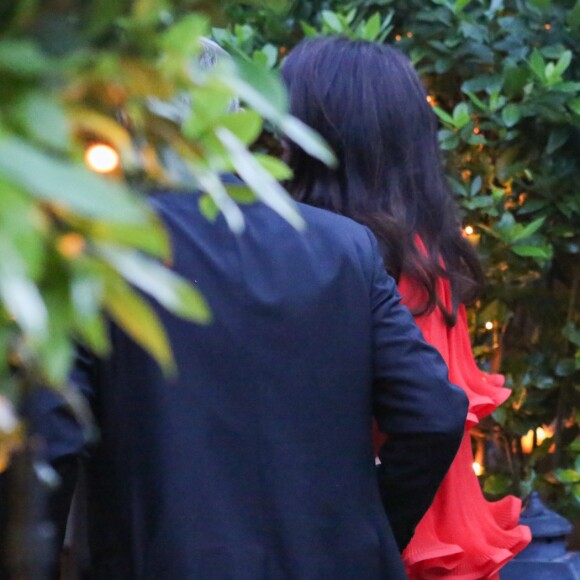 George Clooney et sa femme Amal vont dîner au restaurant "Gatto Nero" à Cernobbio (Italie), le 20 juin 2019.