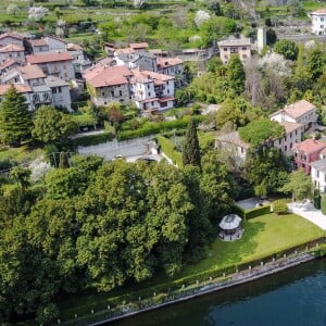 Le couple Clooney reçoit les Obama dans sa villa en Italie - Vue aérienne de la Villa d'Oleandra, appartenant à l'acteur américain George Clooney à Laglio sur le Lac de Côme, Italie, le 2 avril 2017.